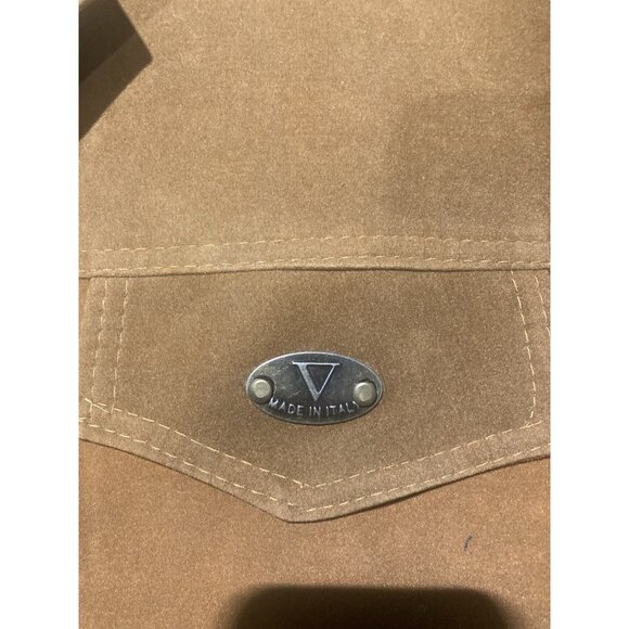 Vintage Alta Mods Italy Faux Suede Bomber Jacket  Men’s Size XL Brown Full Zip - Picture 3 of 11